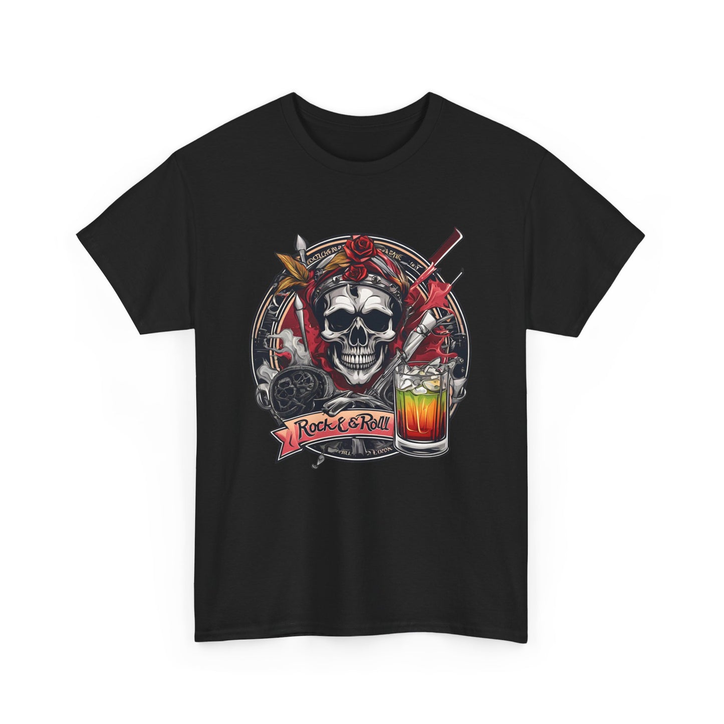 Writers & Rockers Spirits Company Rock N Roll Cocktail Cotton Tee