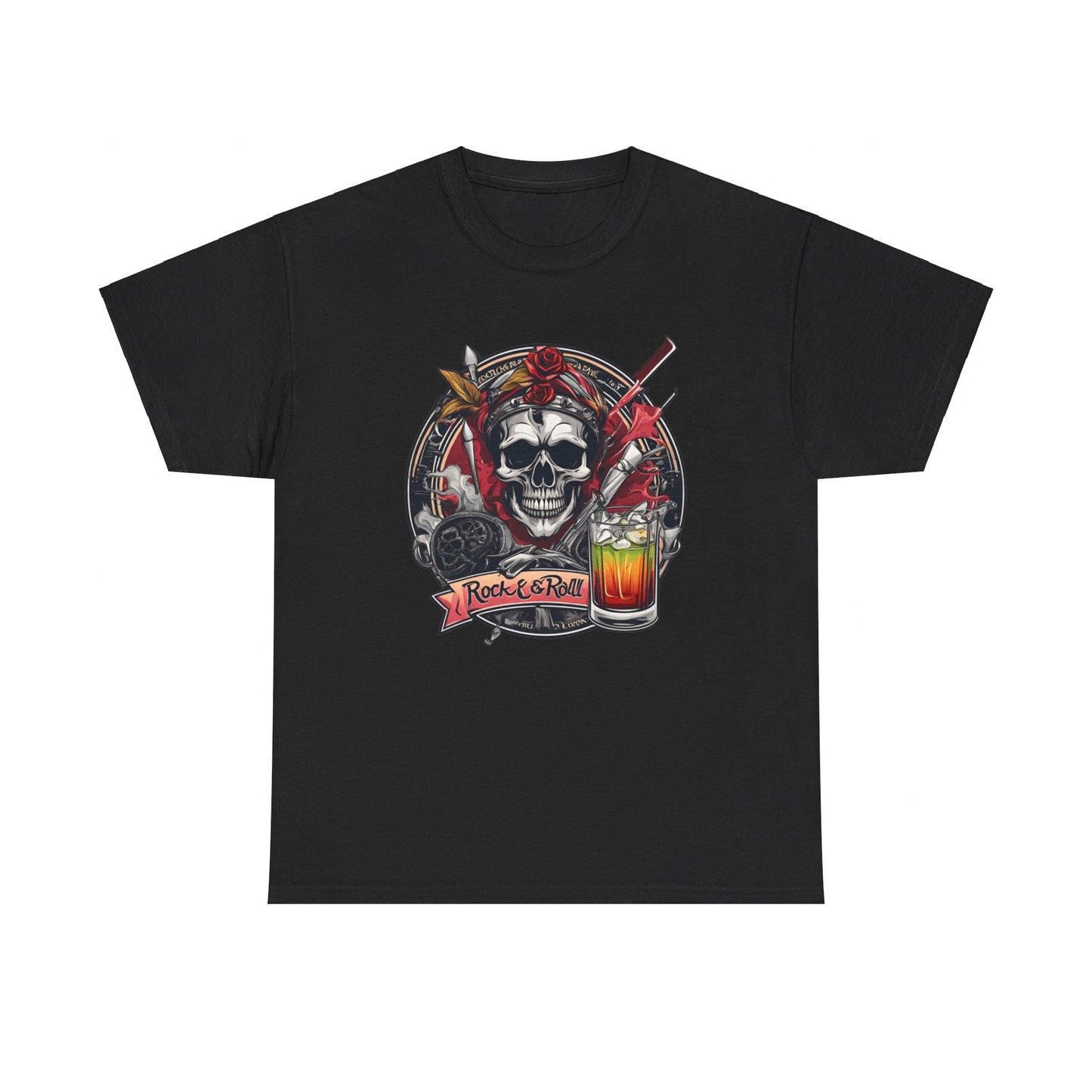 Writers & Rockers Spirits Company Rock N Roll Cocktail Cotton Tee
