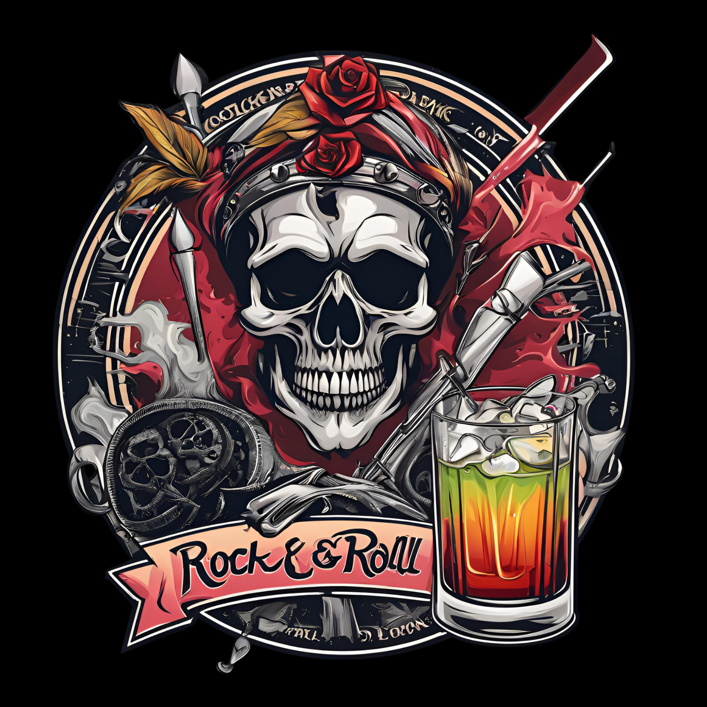 Rock n Roll Cocktail Cotton Tee