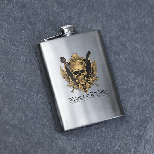 Writers & Rockers Spirits 6 oz Stainless Steel Flask